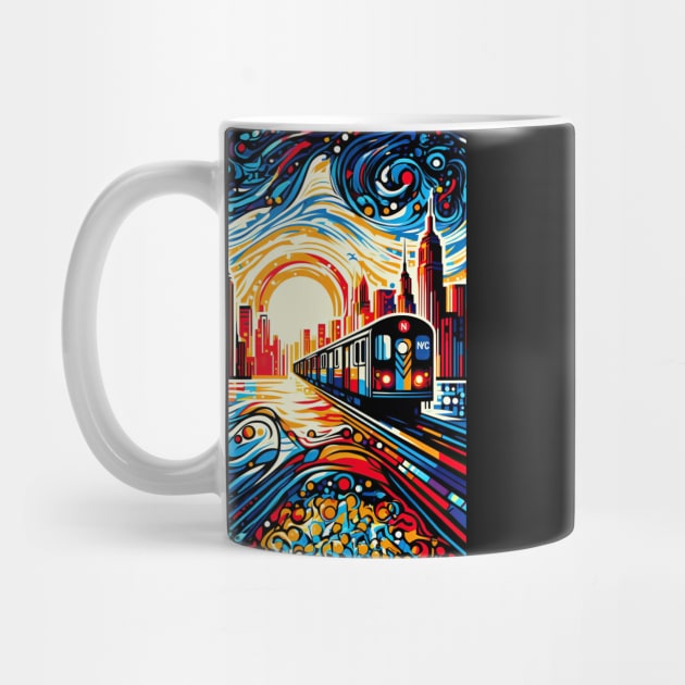 New York Subway illustration NYC Subway Train by Nysa Design